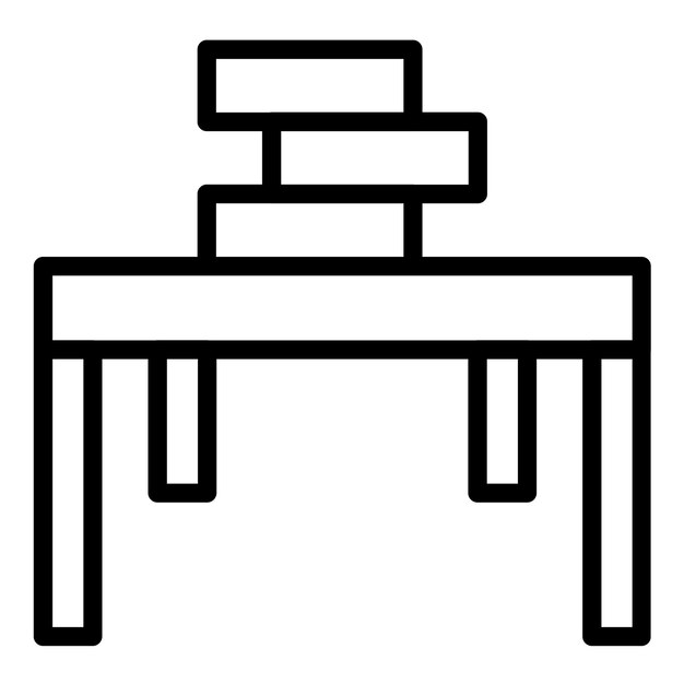 Estilo del icono de la tabla de diseño vectorial