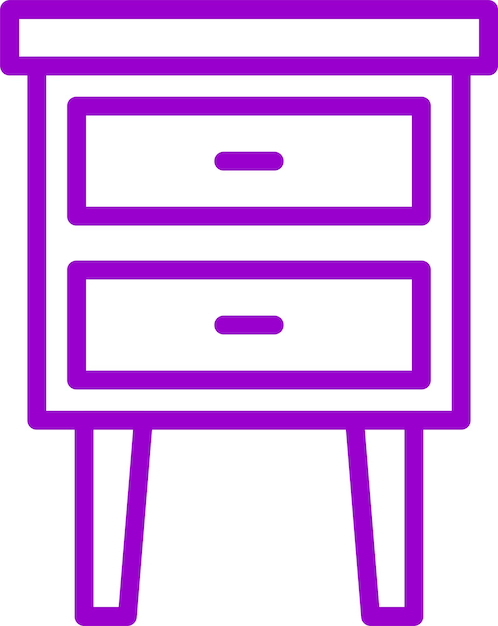 Estilo del icono de la tabla de esquina de diseño vectorial