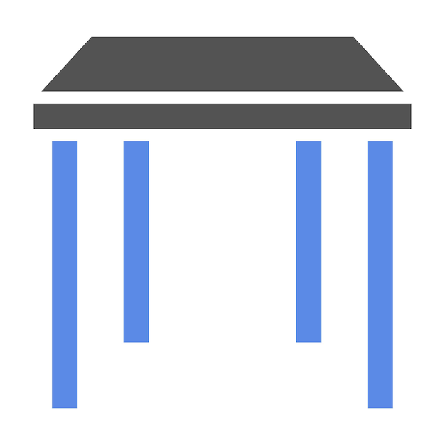 Estilo del icono de la tabla de la pierna del diseño vectorial