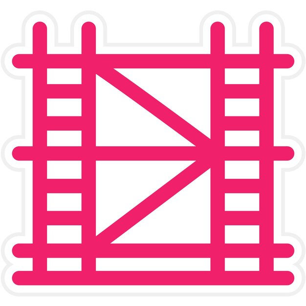 Estilo de icono de tablero de andamios de diseño vectorial