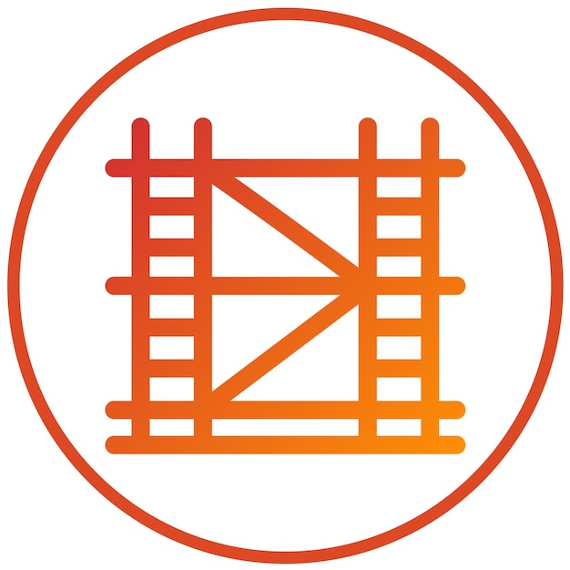 Estilo de icono de tablero de andamios de diseño vectorial