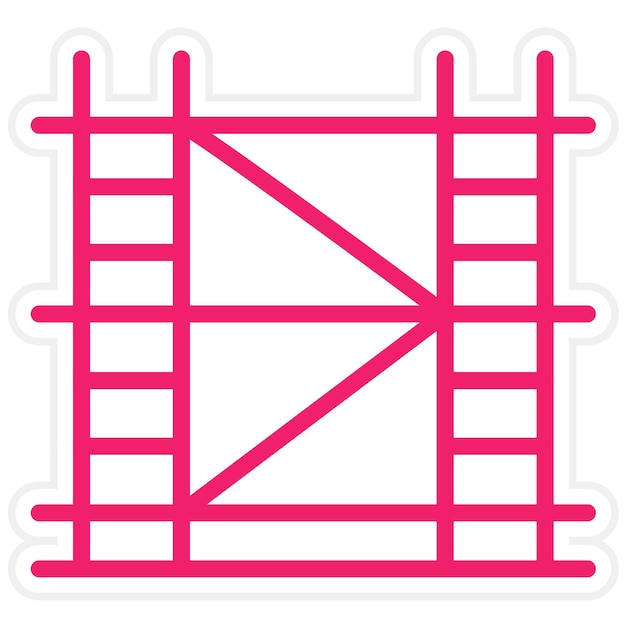 Estilo de icono de tablero de andamios de diseño vectorial
