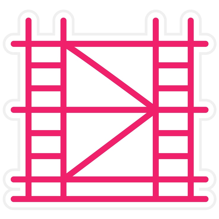 Vector estilo de icono de tablero de andamios de diseño vectorial