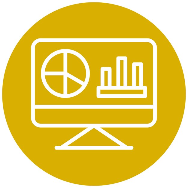 Estilo del icono del tablero de instrumentos ecológico de diseño vectorial