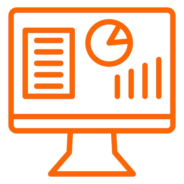 Estilo del icono del tablero de instrumentos del proyecto de diseño vectorial