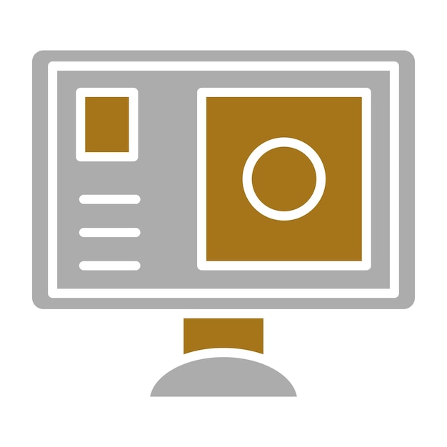 Estilo del icono del tablero de instrumentos del proyecto de diseño vectorial