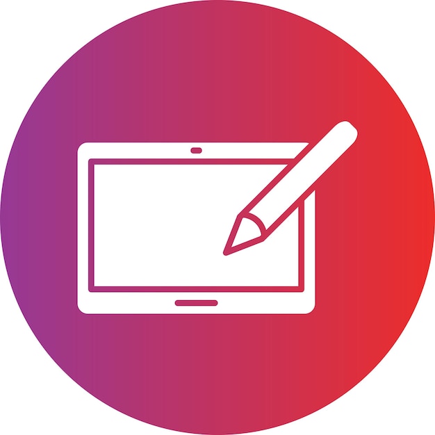 Estilo del icono de la tableta de diseño vectorial