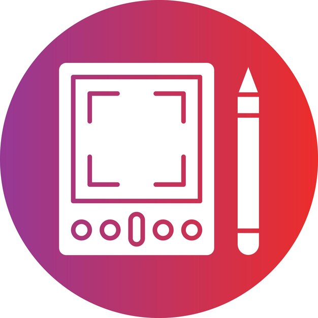 Vector estilo de icono de la tableta gráfica de diseño vectorial