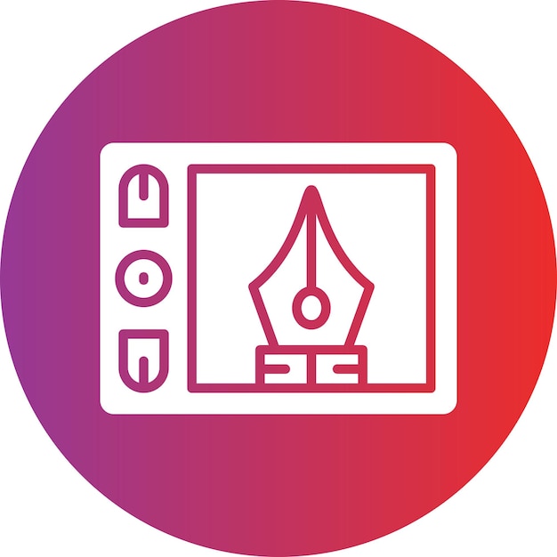 Estilo de icono de la tableta gráfica de diseño vectorial