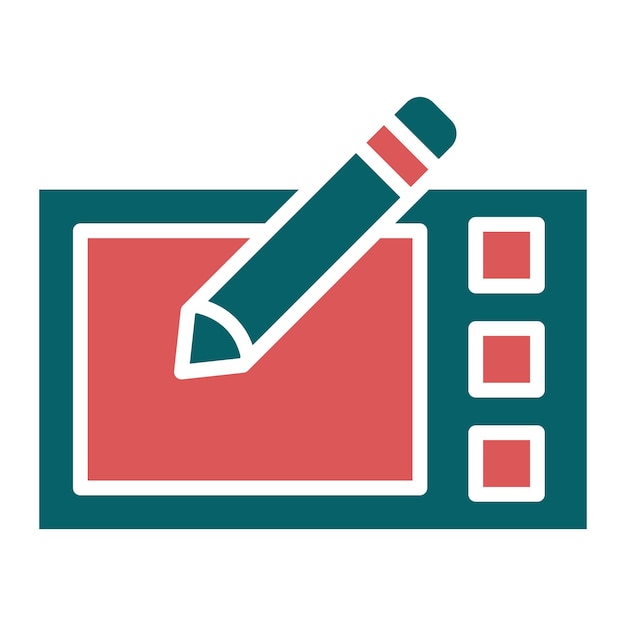 Estilo de icono de la tableta gráfica de diseño vectorial