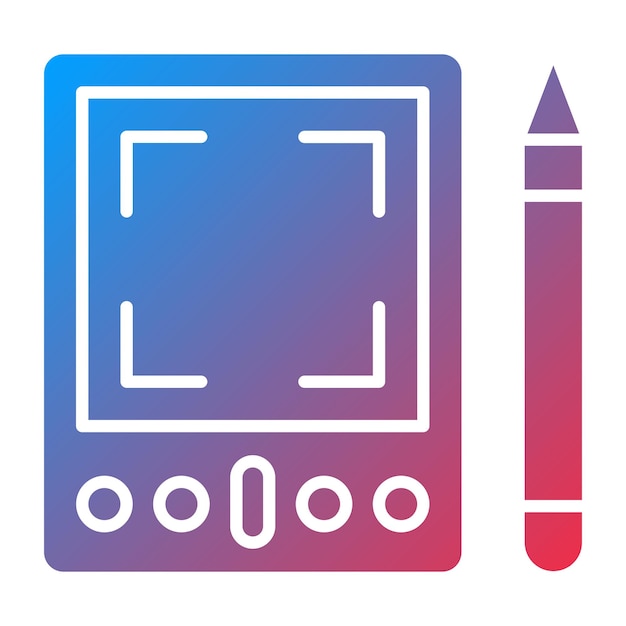 Estilo de icono de la tableta gráfica de diseño vectorial