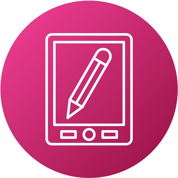 Estilo de icono de la tableta gráfica de diseño vectorial