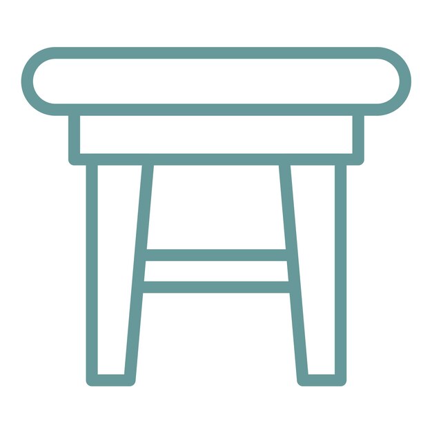 Estilo del icono del taburete de diseño vectorial