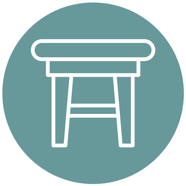 Estilo del icono del taburete de diseño vectorial