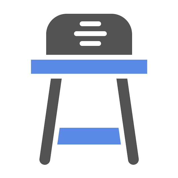 Estilo del icono del taburete de diseño vectorial