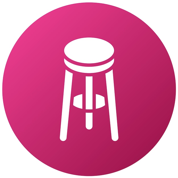 Estilo de icono de taburete de diseño vectorial