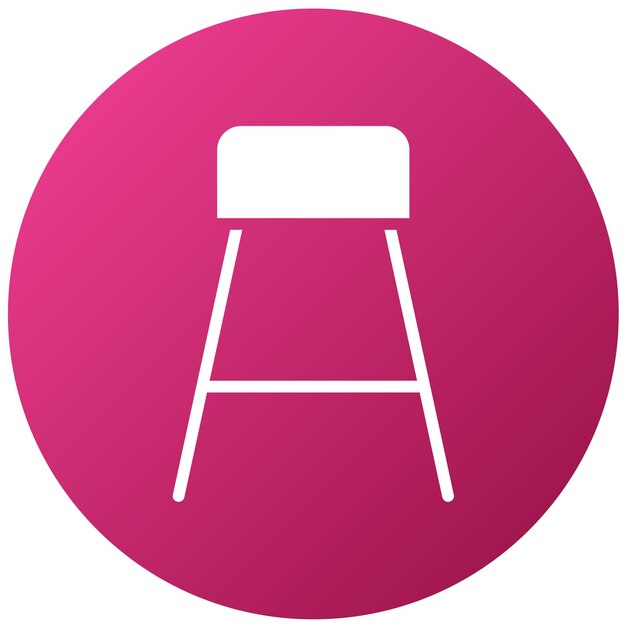 Estilo de icono de taburete de diseño vectorial