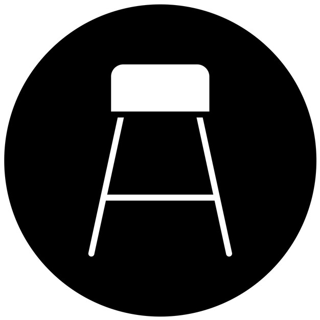 Estilo de icono de taburete de diseño vectorial