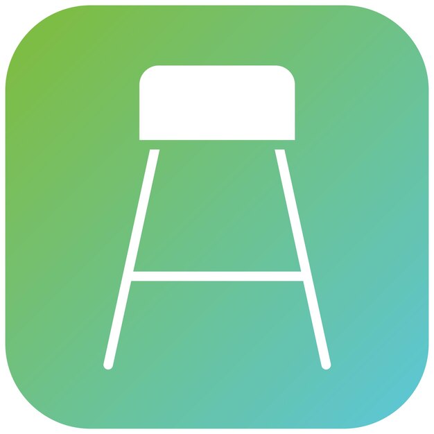Estilo de icono de taburete de diseño vectorial