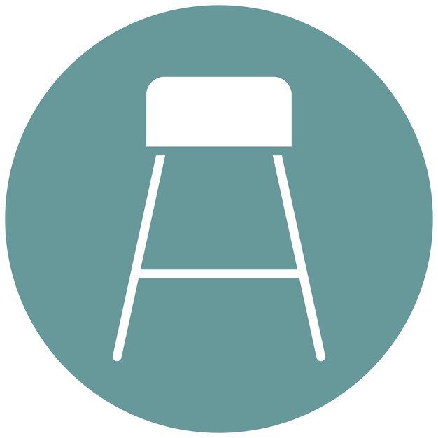 Estilo de icono de taburete de diseño vectorial