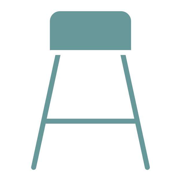 Estilo de icono de taburete de diseño vectorial