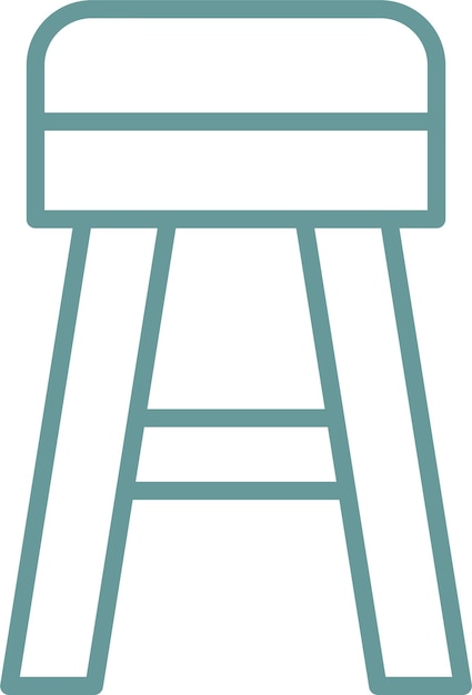 Estilo del icono del taburete de diseño vectorial