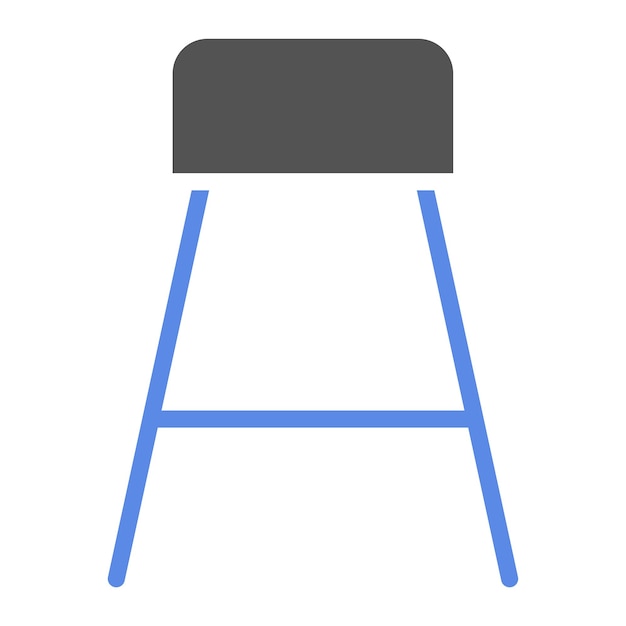 Estilo de icono de taburete de diseño vectorial