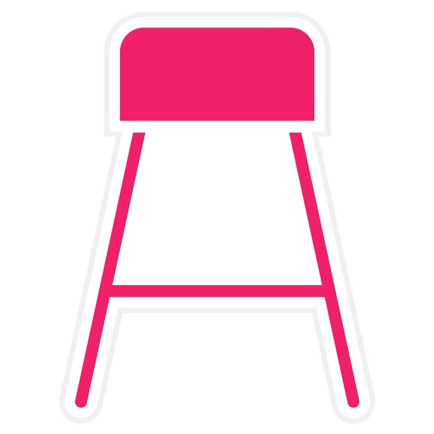 Estilo de icono de taburete de diseño vectorial