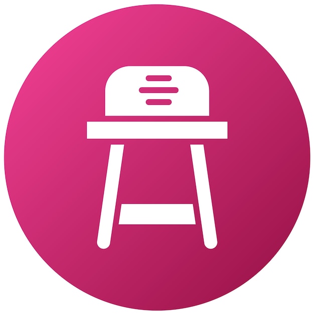 Estilo del icono del taburete de diseño vectorial