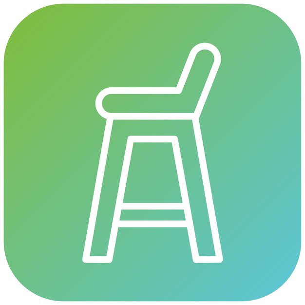 Estilo de icono de taburete giratorio de diseño vectorial