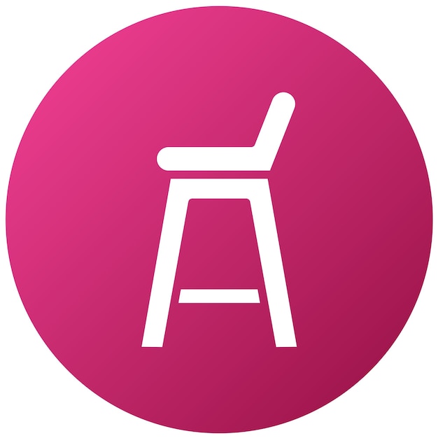 Estilo de icono de taburete giratorio de diseño vectorial
