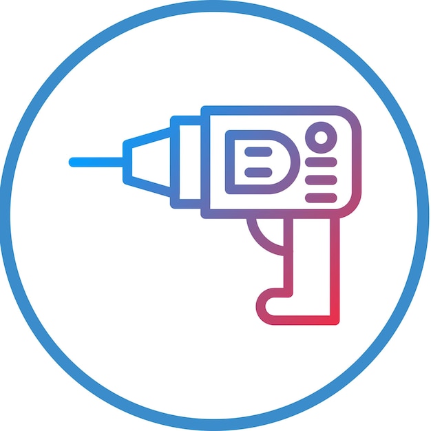 Estilo del icono del taladro de diseño vectorial