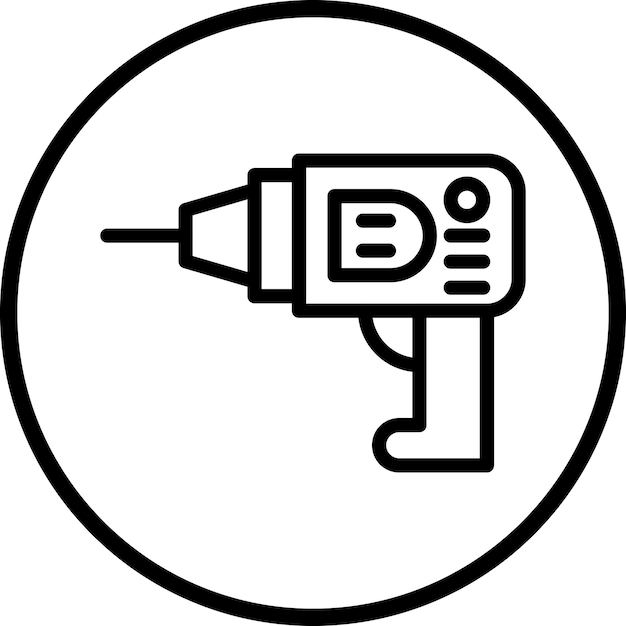Estilo del icono del taladro de diseño vectorial