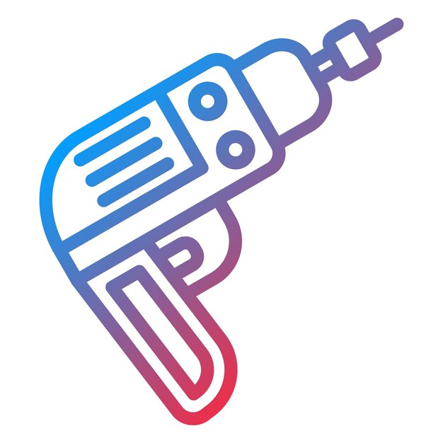 Estilo del icono del taladro de diseño vectorial
