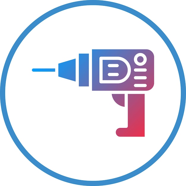 Estilo del icono del taladro de diseño vectorial