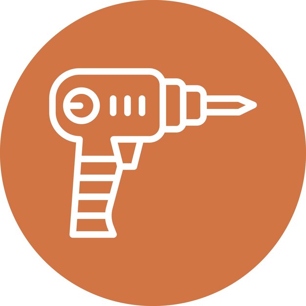 Estilo del icono del taladro de diseño vectorial