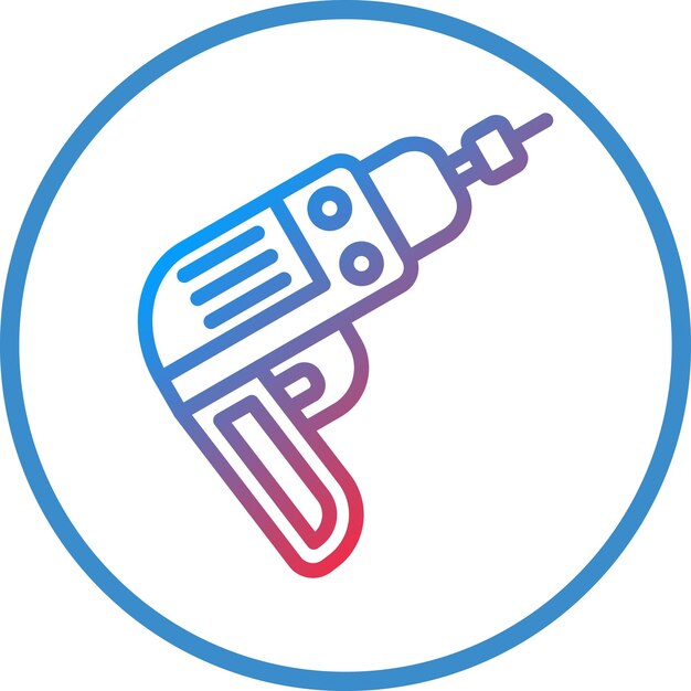 Estilo del icono del taladro de diseño vectorial