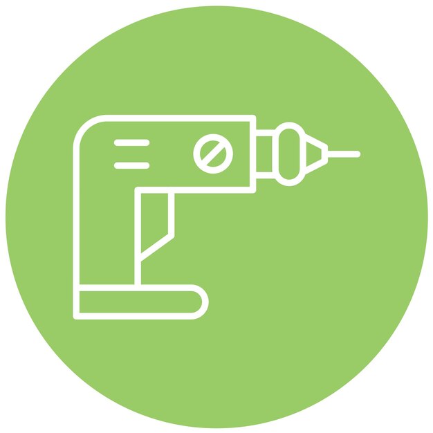 Estilo del icono del taladro de diseño vectorial
