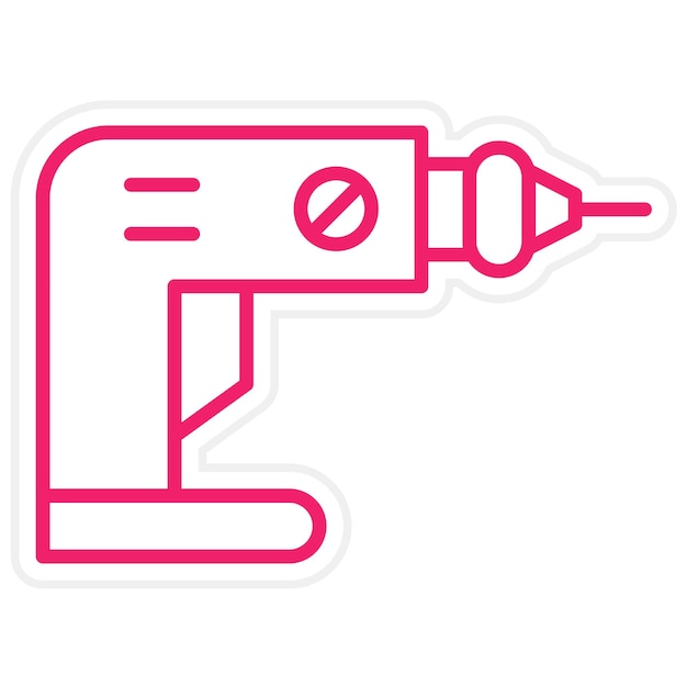 Estilo del icono del taladro de diseño vectorial
