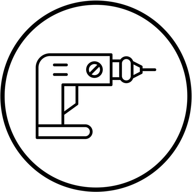 Estilo del icono del taladro de diseño vectorial