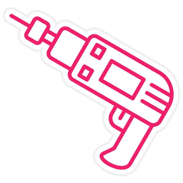 Estilo del icono del taladro de diseño vectorial