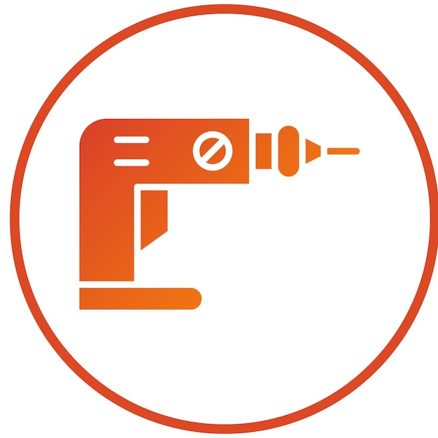 Estilo del icono del taladro de diseño vectorial