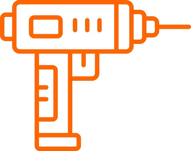 Estilo del icono del taladro de diseño vectorial