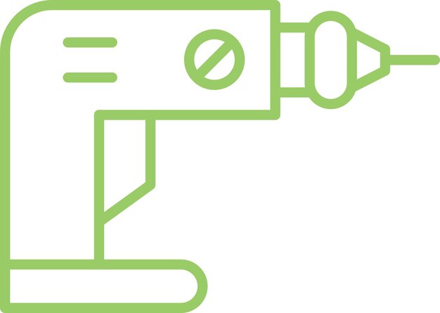 Estilo del icono del taladro de diseño vectorial