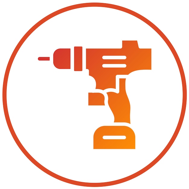 Estilo del icono del taladro de diseño vectorial