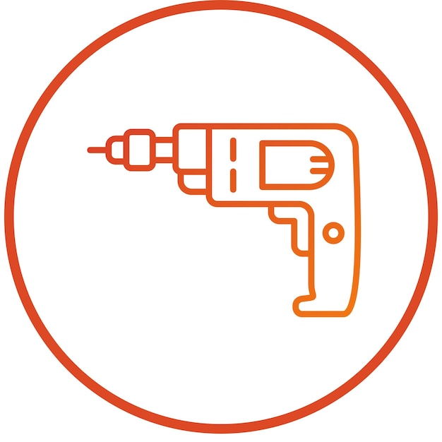 Estilo del icono del taladro manual