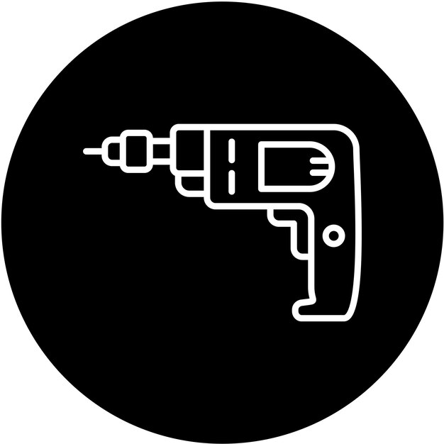 Estilo del icono del taladro manual