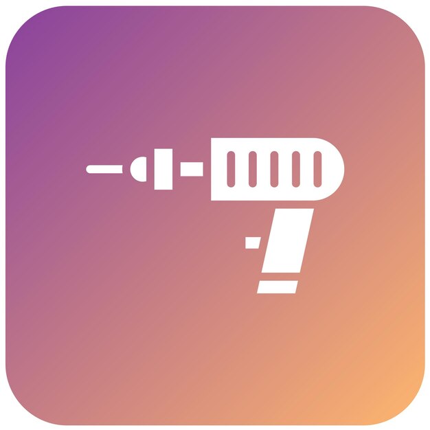 Estilo del icono del taladro neumático de diseño vectorial
