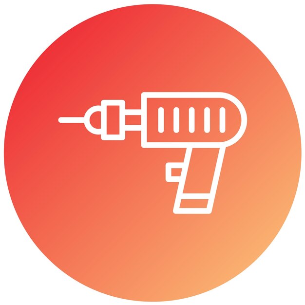 Estilo del icono del taladro neumático de diseño vectorial