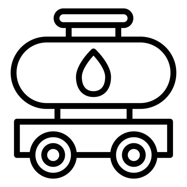 Estilo del icono del tanque de aceite de diseño vectorial